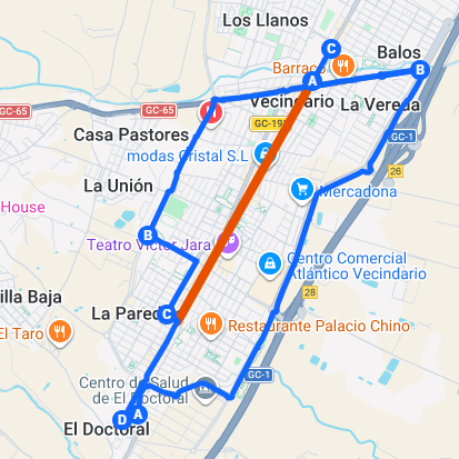 Mapa del cierre y del recorrido